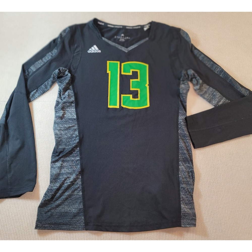 Oregon Ducks Volleyball adidas climalite fit tight long sleeve jersery Medium#13